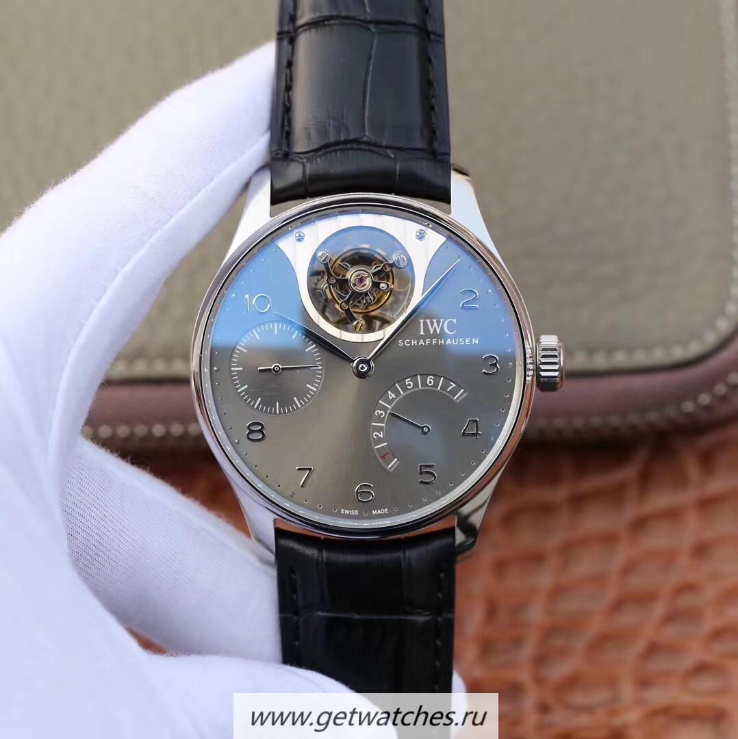 Replica IWC Portugieser Tourbillon Mystery IW504601 ZF SS Anthracite Dial Tourbillon