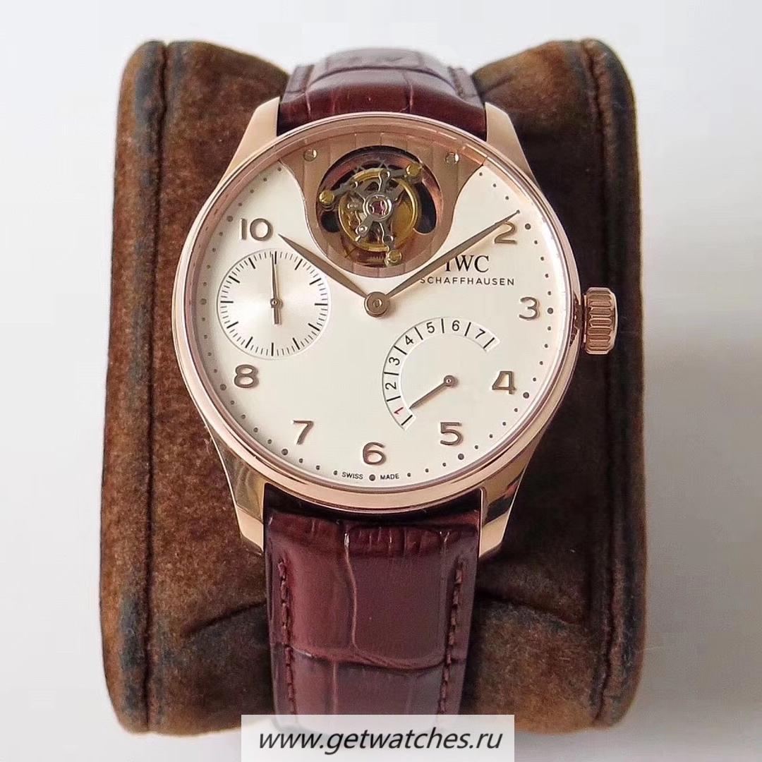 Best Price IWC Portugieser Tourbillon Mystery IW504602 ZF Rose Gold White Dial Tourbillon