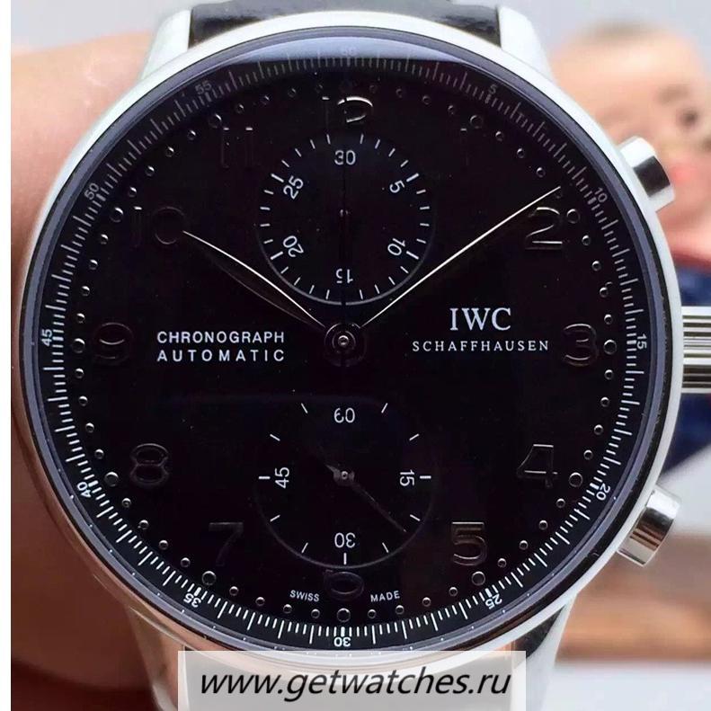 Best Price IWC Portuguese IW371438 Chrono SS Black Dial 89000