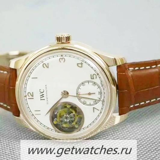 Best Price IWC Portuguese Tourbillon IW546302 18K Rose Gold Plated White Dial Tourbillon