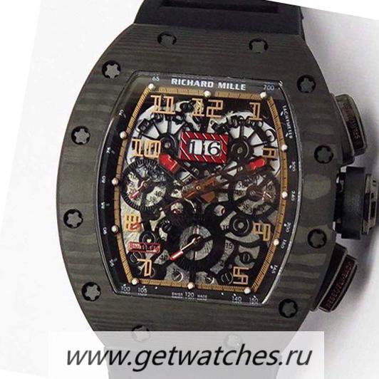 Fake Richard Mille RM011-FM Felipe Massa Chrono Forged Carbon Gold Dial 7750