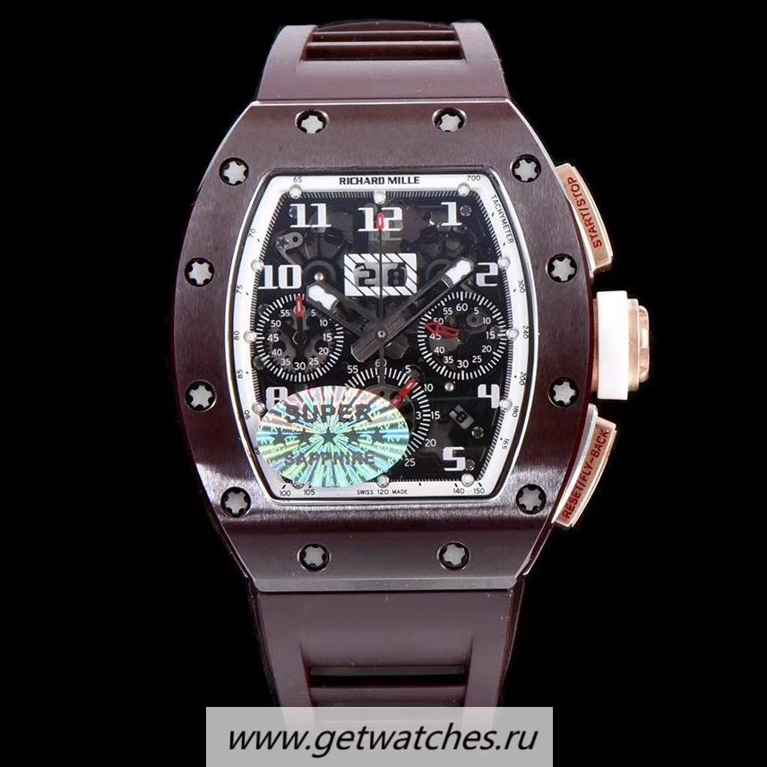 Copy Richard Mille RM011 TZP KVF Ceramic & Rose Gold White Dial 7750
