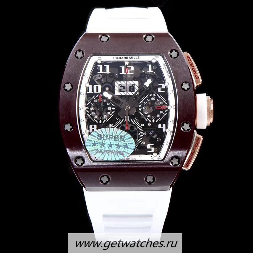 Perfect Replica Richard Mille RM011 TZP KVF Ceramic White Dial 7750