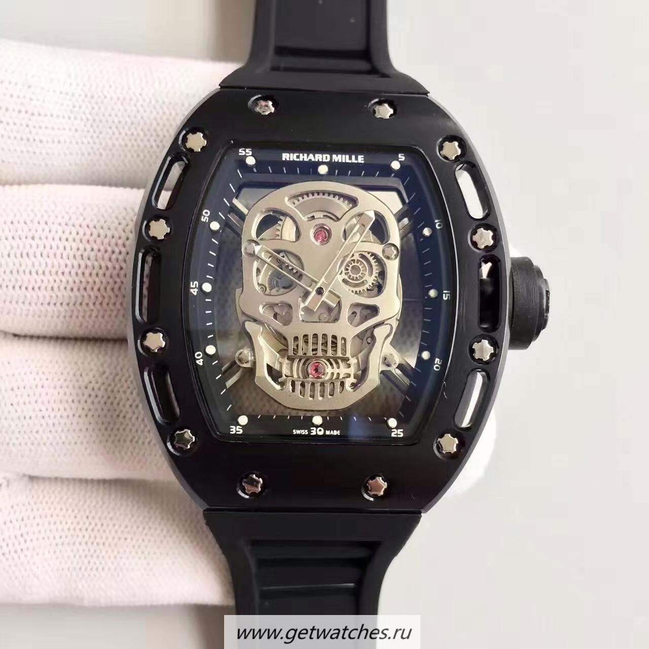 NEW Replica Richard Mille RM052 SF PVD Skull & Black Dial M6T51