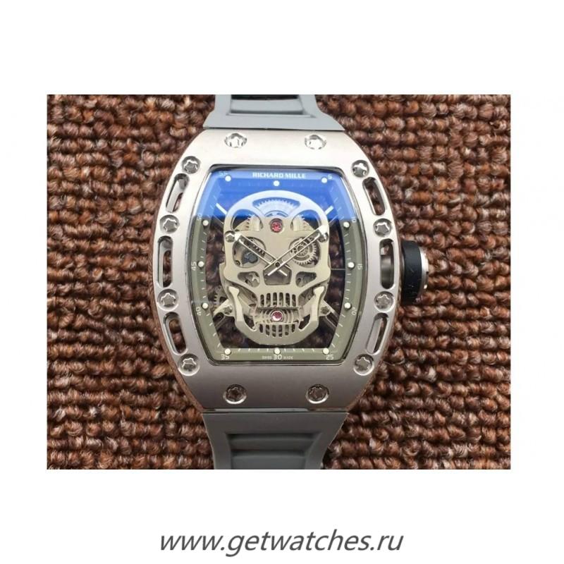 Shop Richard Mille RM052 Titanium Silver Skull Dial M6T51