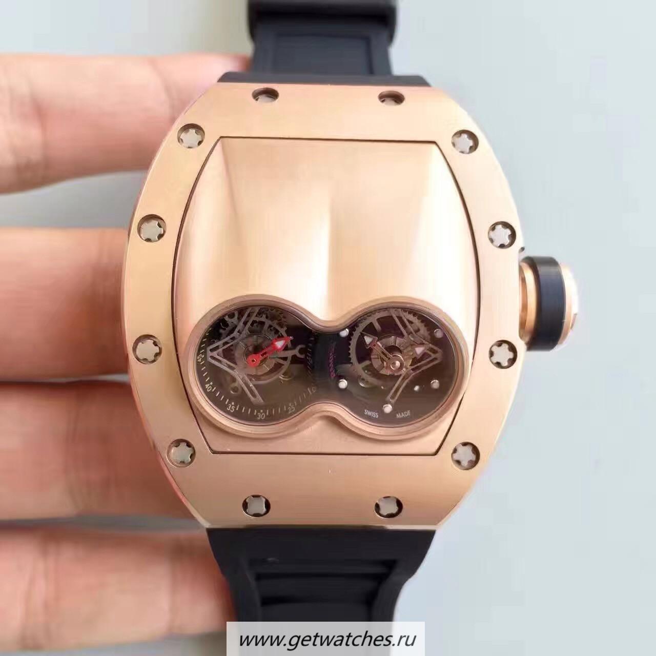 High Quality Richard Mille RM053 Pablo MacDonough Tourbillon Rose Gold Black Dial 2824