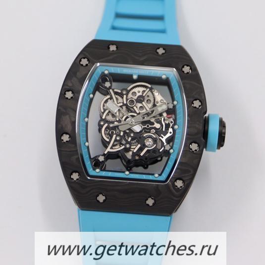 Perfect Replica Richard Mille RM055 KVF V3 NTPT Blue Dial Blue Rubber Strap M8215