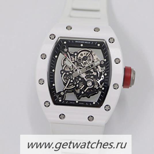 Best Price Richard Mille RM55 KVF V3 White Ceramic & Titanium Black Dial M8215