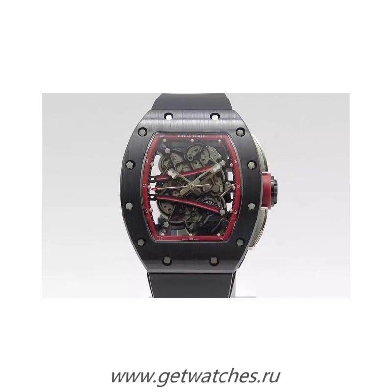 Best Price Richard Mille RM59-01M Black Ceramic Red Skeleton Dial M8215