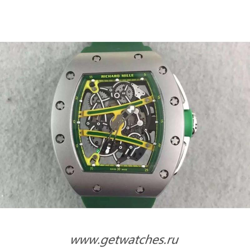 Replica Richard Mille RM61 Titanium Green Skeleton Dial M9015