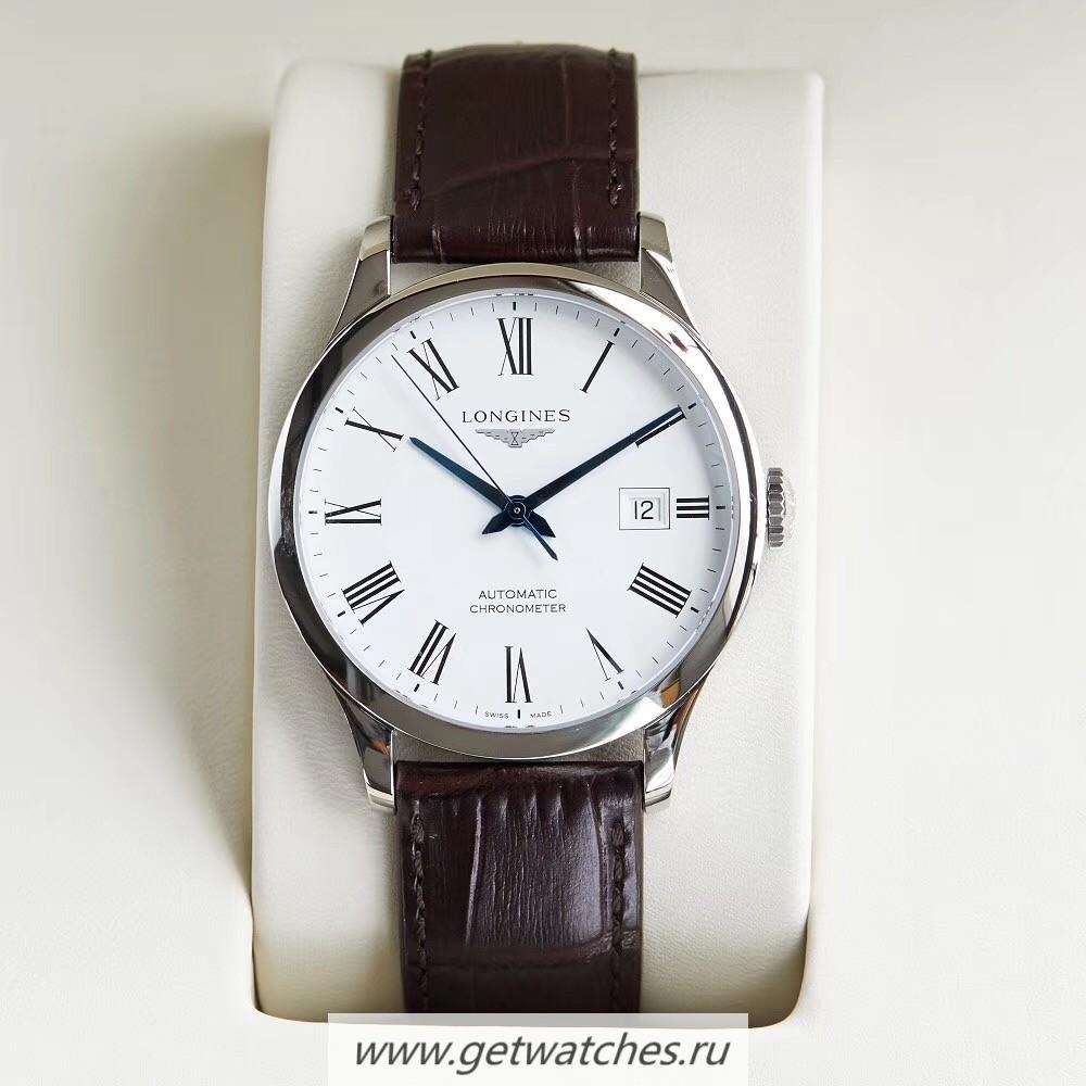 Replica Longines Record L2.821.4.11.2 AF SS White Dial L888.4