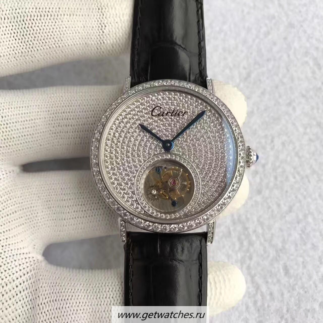 Replica Ca*t1er Rotonde Tourbillon Noob Factory SS & D1am0nds D1am0nd Dial Tourbillon