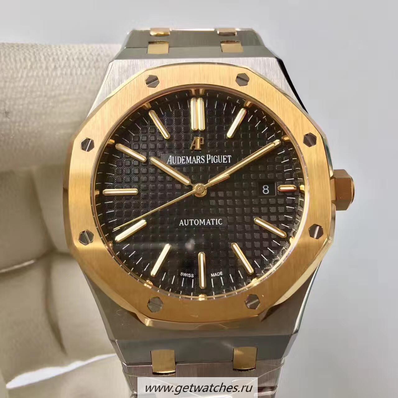 Best Price Audemars P1g*et Royal Oak 15400 JF SS & Yellow Gold Black Dial 3120