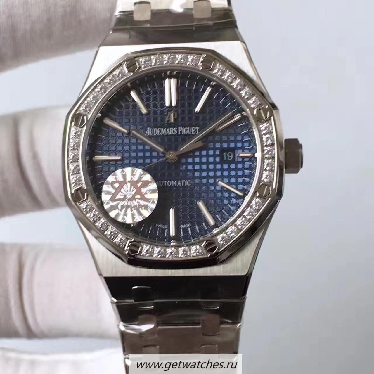 Best Price Audemars P1g*et Royal Oak 15400 ZXF SS & D1am0nds Blue Dial 3120