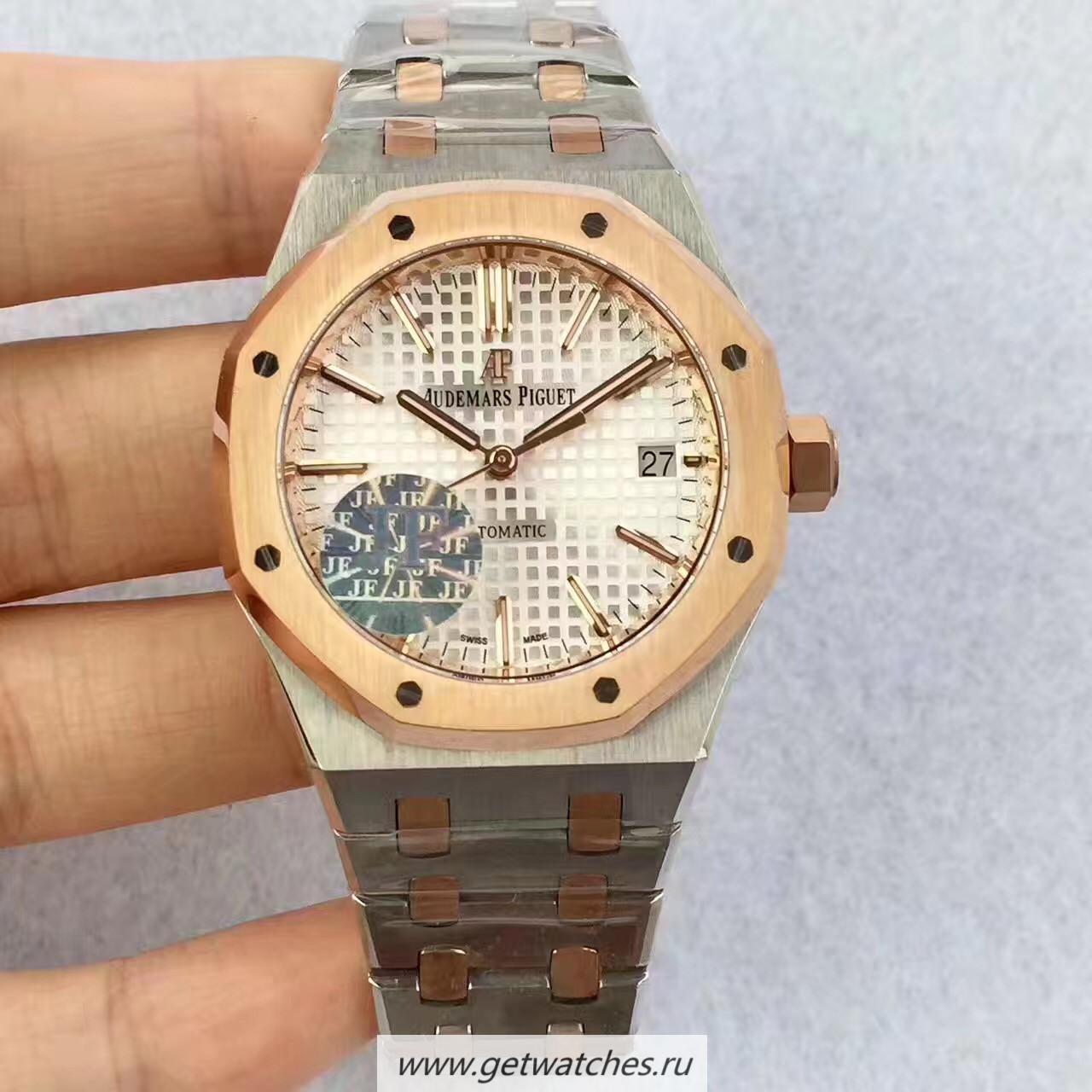 NEW Replica Audemars P1g*et Royal Oak 15450 JF SS & Rose Gold Silver Dial 3120