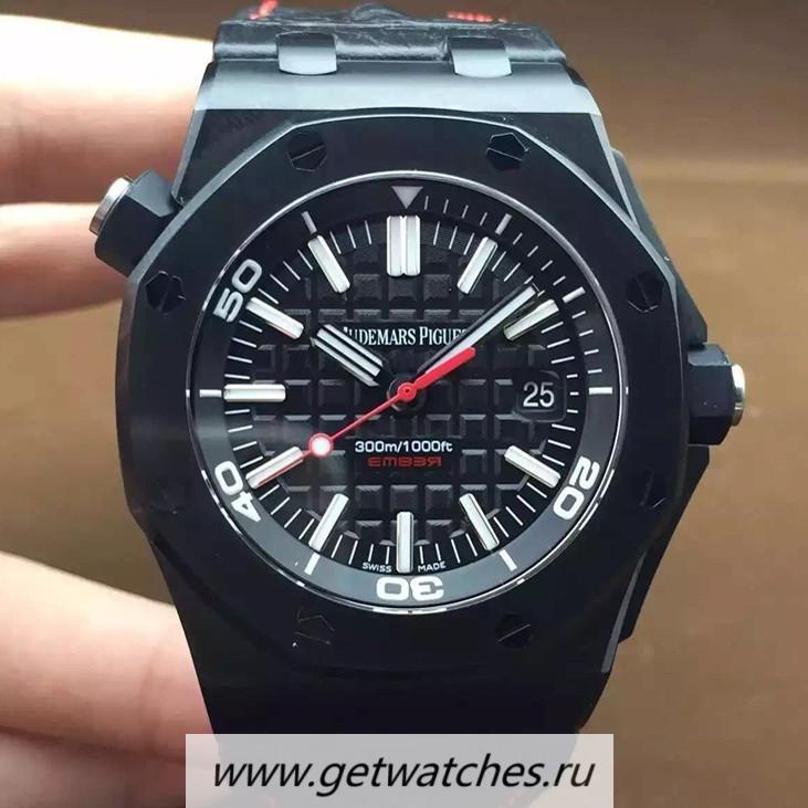 Copy Audemars P1g*et Royal Oak Offshore Diver Ember Limited Edition Black Ceramic Black Dial 3120