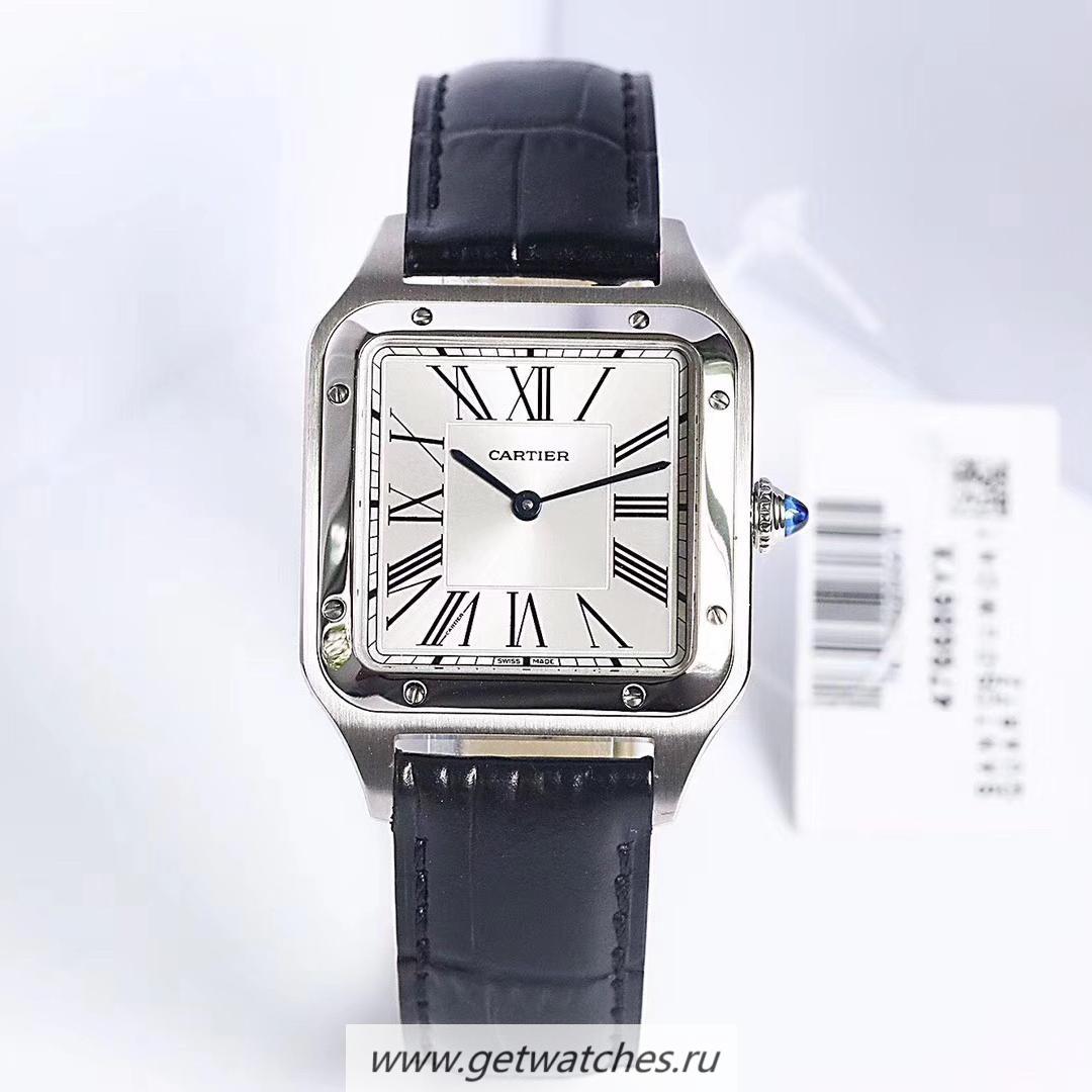 Shop Ca*t1er Santos Dumont WSSA0022 XF 31mm SS Silver Dial Ronda Quartz