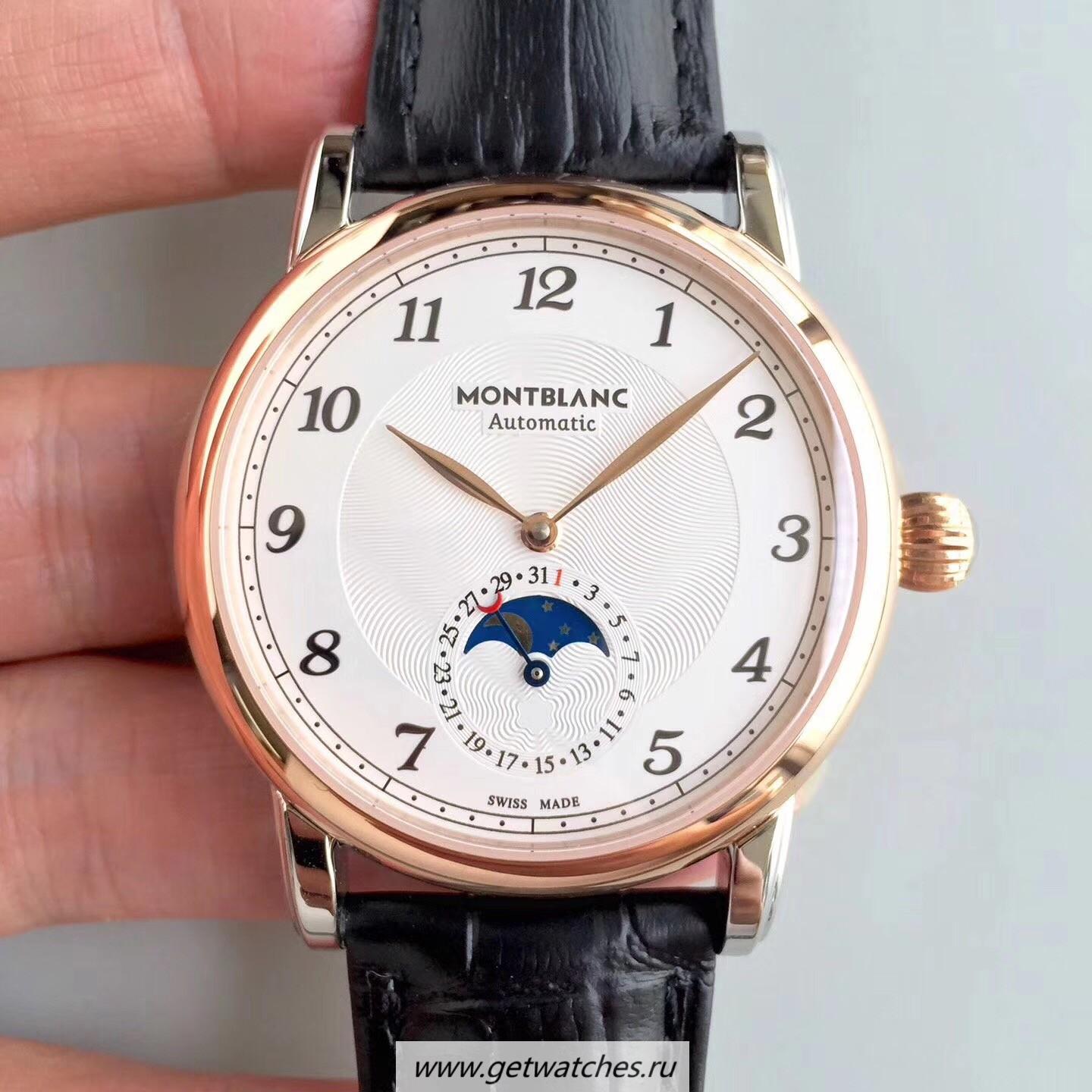 Copy Montblanc Star Legacy Moonphase 42mm U0116508 MBLF SS & Rose Gold White Dial MB 24.19