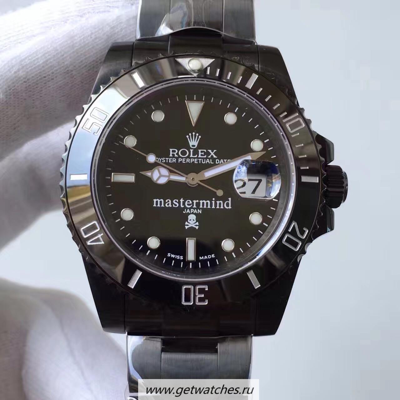 Shop R01ex Submariner Date 116610 LN Mastermind JF PVD Black Dial 2836