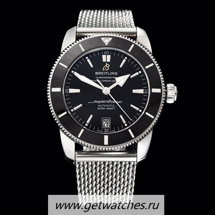 Copy Breitling S*perocean Heritage II 42mm GF SS Black Dial 2824 V2
