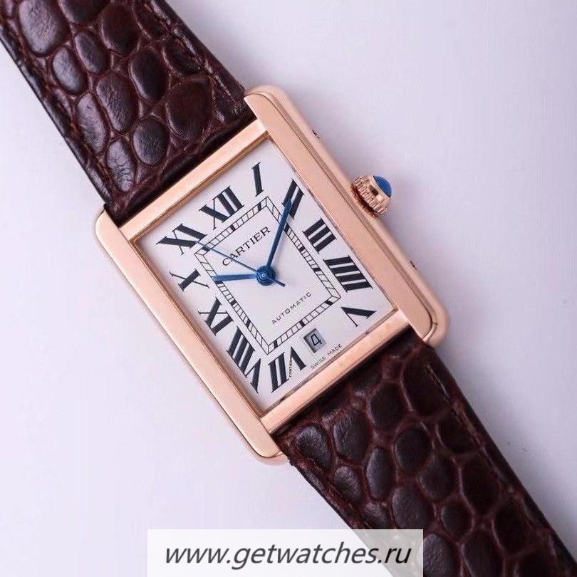 High Quality Ca*t1er Tank Solo 41mm Automatic V9F Rose Gold White Dial M9015