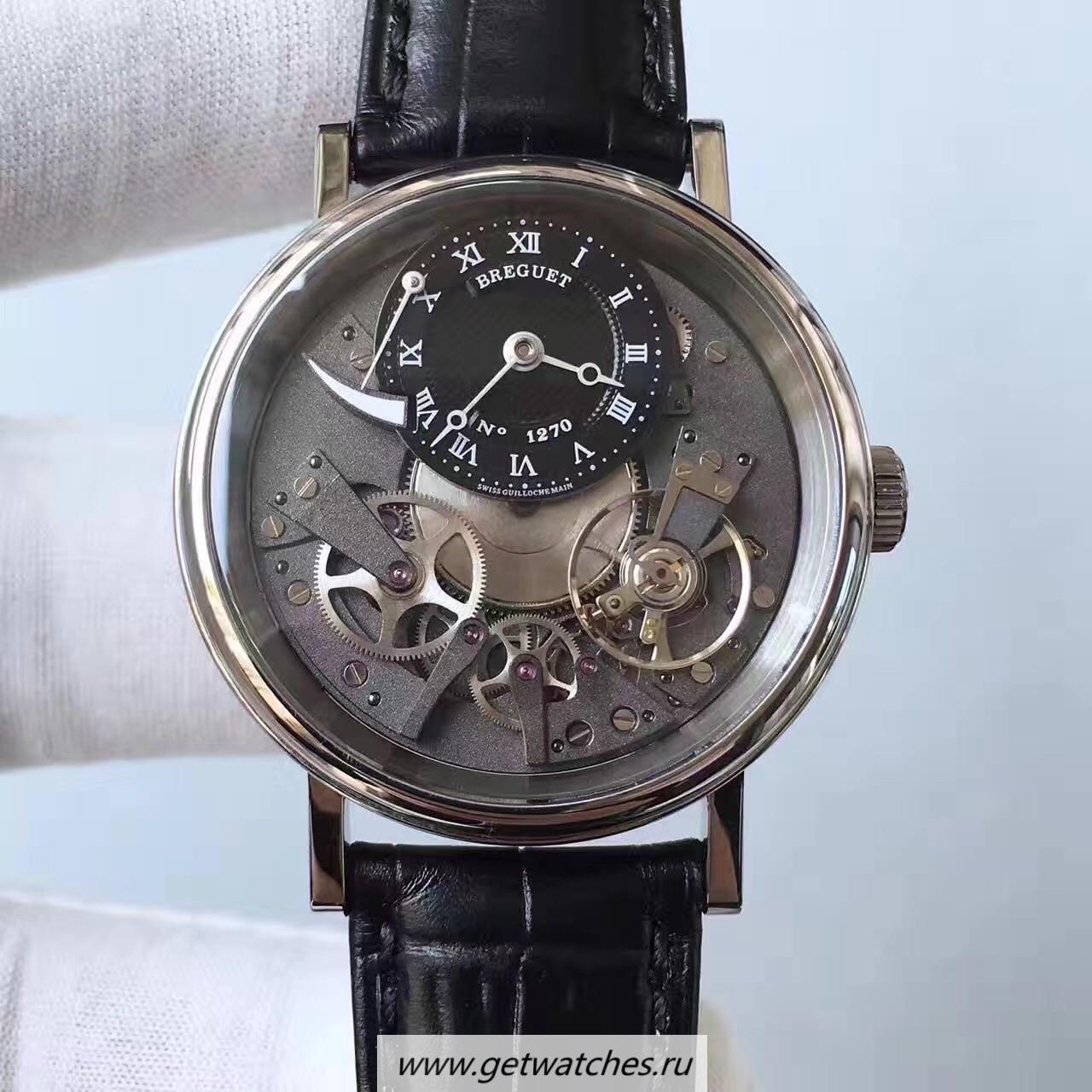 Perfect Replica Breguet Tradition 7027 7027BB/G9/9V6 Noob Factory SS Grey Skeleton Dial 507DR1