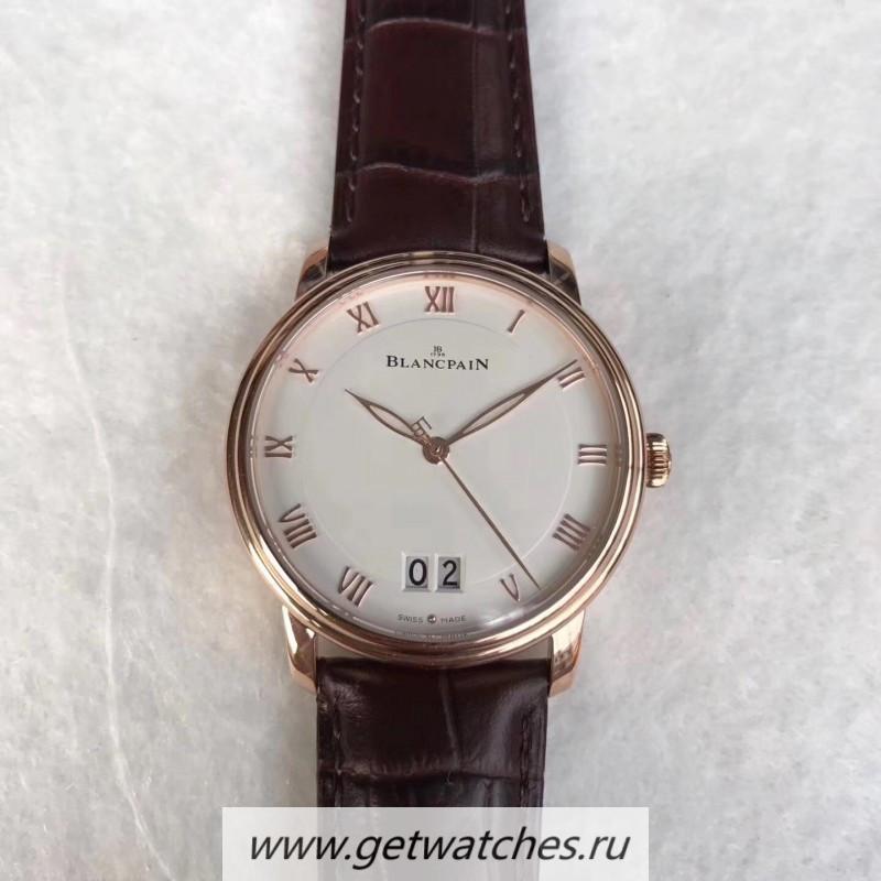 Fake Blancpain Villeret Grande Date 6669-3642-55B HGF V2 Rose Gold White Dial 6950