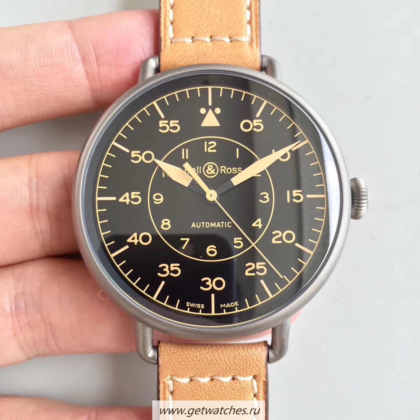 Fake Bell & Ross Vintage Heritage BRWW192-HER/SCA BRF SS Black Dial M9015