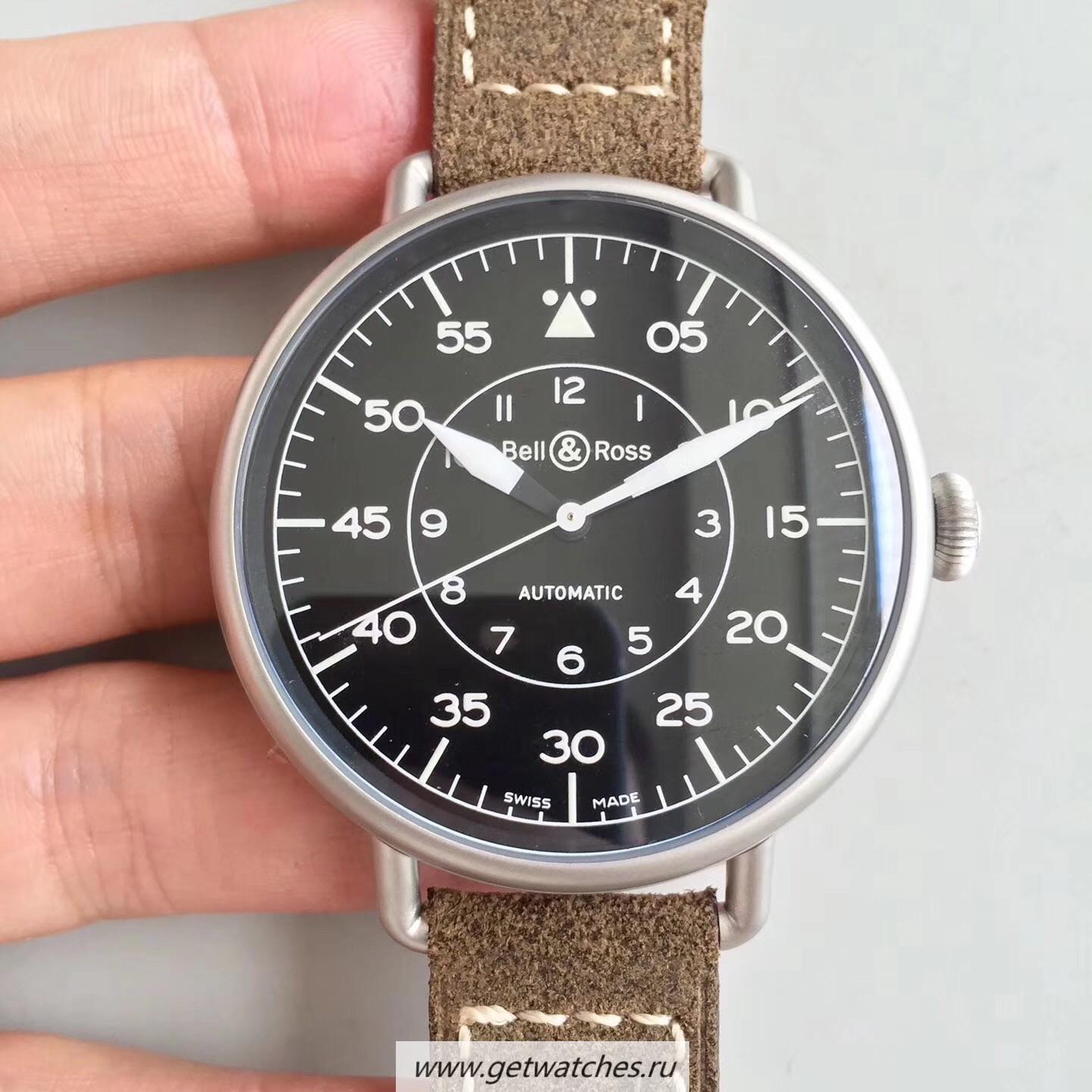 Copy Bell & Ross Vintage Military BRWW192-MIL/SCA BRF SS Black Dial M9015