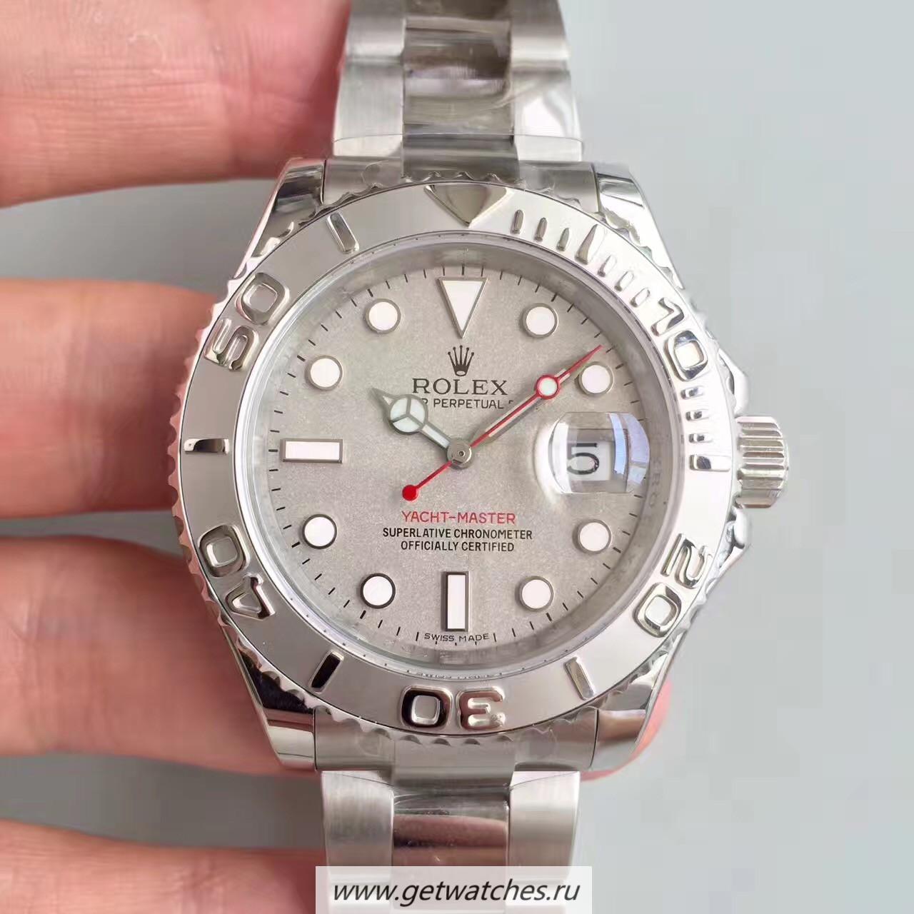 Replica R01ex Yacht-Master 40 116622 EWF SS Grey Dial 3135